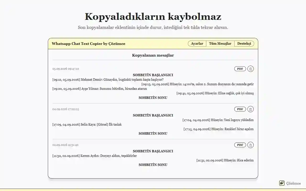 Kopyaladıklarınız kaybolmaz